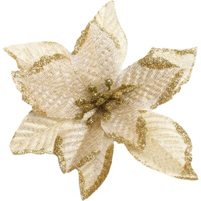 PELTOR Jeffergarden Accessoires De Noël À Bordure Dorée, Fleurs Pour Sapin De Noël, Décorations De Noël, Fleurs De Noël À Paillettes Dorées, Accessoires Pour Couronne De Noël - Publicité PELTOR Jeffergarden Accessoires De Noël À Bordure Dorée, Fleurs Pour Sapin De Noël, Décorations De Noël, Fleurs De Noël À Paillettes Dorées, Accessoires Pour Couronne De Noël - Publicité