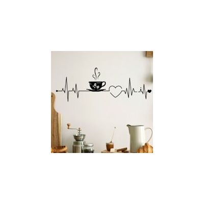 OEM 1 Feuille Café Thé Stickers Muraux Tasses À Café Coeur Art Vinyle Autocollant Mur Art Autocollant Décor Pour Cuisine Pub Café Salle À Manger Noir-crezuo - Publicité OEM 1 Feuille Café Thé Stickers Muraux Tasses À Café Coeur Art Vinyle Autocollant Mur Art Autocollant Décor Pour Cuisine Pub Café Salle À Manger Noir-crezuo - Publicité
