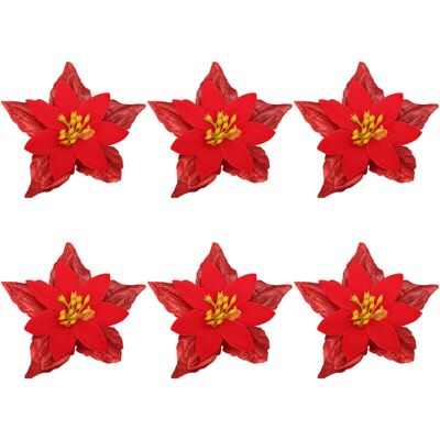 PELTOR Jeffergarden Nouvelle Petite Fleur De Noël Double Couche Multicolore, Ornement De Noël, Accessoire De Décoration Pour Sapin De Noël - Rouge - Publicité PELTOR Jeffergarden Nouvelle Petite Fleur De Noël Double Couche Multicolore, Ornement De Noël, Accessoire De Décoration Pour Sapin De Noël - Rouge - Publicité