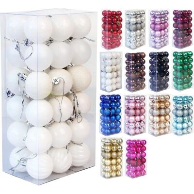 IRISFR 36 Pièces Boule De Noël En Plastique Incassable Ornement Boule De Noël Boules Suspendues Ensemble Arbre De Noël Décorations De Fête De Mariage - Publicité IRISFR 36 Pièces Boule De Noël En Plastique Incassable Ornement Boule De Noël Boules Suspendues Ensemble Arbre De Noël Décorations De Fête De Mariage - Publicité