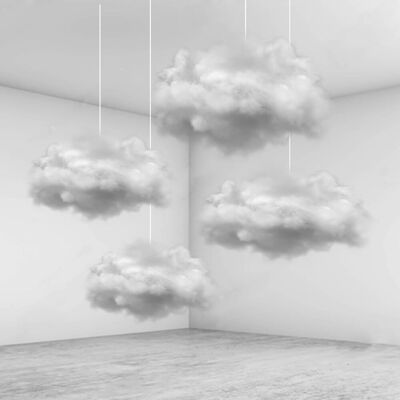 BALTERLEY Nuage Artificiel - Lot De 4 Décorations En Coton Pour Mariage, Nuages 3d, Décoration À Suspendre Pour Scène Artistique, Cadeaux Et Fêtes - Publicité BALTERLEY Nuage Artificiel - Lot De 4 Décorations En Coton Pour Mariage, Nuages 3d, Décoration À Suspendre Pour Scène Artistique, Cadeaux Et Fêtes - Publicité