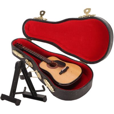 OEM Mini Guitare En Bois Avec Support Et Étui, Un Objet De Décoration Polyvalent Et Élégant, Au Design Miniature Réaliste Et À La Finition Lisse Et Brillante. Publicité OEM Mini Guitare En Bois Avec Support Et Étui, Un Objet De Décoration Polyvalent Et Élégant, Au Design Miniature Réaliste Et À La Finition Lisse Et Brillante. Publicité