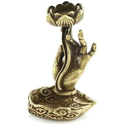ALLAUVE Porte-encens En Forme De Lotus Et De Main De Bouddha Pour Brûleur, Contenant Des Cônes Et Des Bâtonnets D'Encens. Publicité ALLAUVE Porte-encens En Forme De Lotus Et De Main De Bouddha Pour Brûleur, Contenant Des Cônes Et Des Bâtonnets D'Encens. Publicité