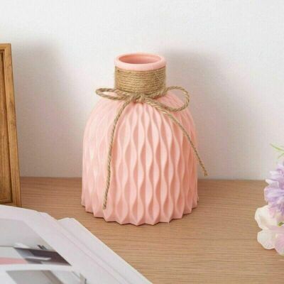 OEM Vase Nordique Pour Fleurs Séchées En Céramique Imitation, Récipient Floral Incassable Avec Nœud Papillon, Décoration Intérieure Pour Maison Bureau Restaurant - Rose - Publicité OEM Vase Nordique Pour Fleurs Séchées En Céramique Imitation, Récipient Floral Incassable Avec Nœud Papillon, Décoration Intérieure Pour Maison Bureau Restaurant - Rose - Publicité