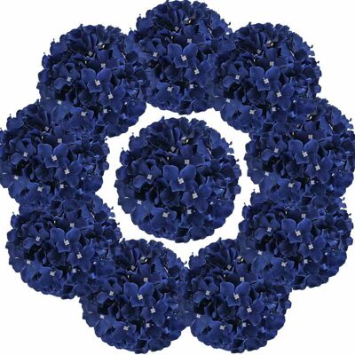 Vision Tigrezy Têtes D'Hortensia En Soie Fleurs Artificielles Avec Tiges 10 Pcs (bleu Royal) - Publicité Vision Tigrezy Têtes D'Hortensia En Soie Fleurs Artificielles Avec Tiges 10 Pcs (bleu Royal) - Publicité
