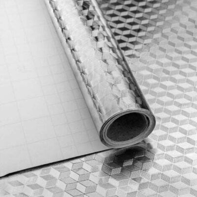 OEM Papier Adhesif Pour Meuble 40x200cm Cuisine Auto-adhésif Papier Peint Adhesif Meuble Autocollants Aluminium Rouleau Imperméables Et Résistants À I'Huile Rhomb-dou - Publicité OEM Papier Adhesif Pour Meuble 40x200cm Cuisine Auto-adhésif Papier Peint Adhesif Meuble Autocollants Aluminium Rouleau Imperméables Et Résistants À I'Huile Rhomb-dou - Publicité
