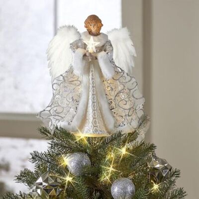 Bunthaus Décoration De Sapin De Noël Délicate, Pendentif En Forme D'Ange Blanc, Statue D'Ange Pour Décoration D'Intérieur, Décoration D'Ambiance Festive, Festival 32 Cm - Publicité Bunthaus Décoration De Sapin De Noël Délicate, Pendentif En Forme D'Ange Blanc, Statue D'Ange Pour Décoration D'Intérieur, Décoration D'Ambiance Festive, Festival 32 Cm - Publicité