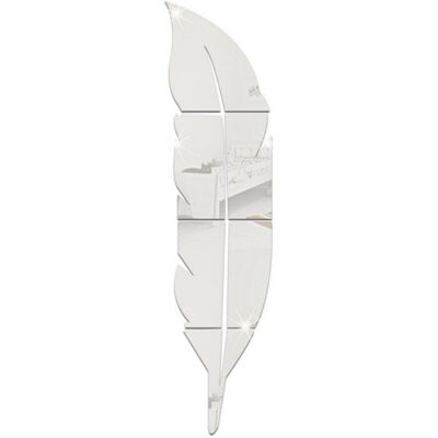 OEM Décoration Murale Moderne Pour La Maison : Stickers Muraux 3d En Acrylique Effet Miroir Et Plumes, Amovibles, Pour Salon Ou Bureau (argenté, Petit Format) - Publicité OEM Décoration Murale Moderne Pour La Maison : Stickers Muraux 3d En Acrylique Effet Miroir Et Plumes, Amovibles, Pour Salon Ou Bureau (argenté, Petit Format) - Publicité