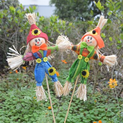 OEM Lot De 2 Épouvantails De Récolte Halloween – Décorations En Bambou Et Paille – Légers Et Durables Pour Jardin Et Porche – Ambiance Festive - Publicité OEM Lot De 2 Épouvantails De Récolte Halloween – Décorations En Bambou Et Paille – Légers Et Durables Pour Jardin Et Porche – Ambiance Festive - Publicité