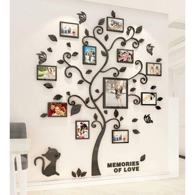 Melissa Stickers Muraux Arbre Cadre De Photo 3d Diy Mural Autocollants Arts Décoration De La Maison Pour Chambre, Salon, Garderie, Salle, Garderie, Cadeau (noir,l) - Publicité Melissa Stickers Muraux Arbre Cadre De Photo 3d Diy Mural Autocollants Arts Décoration De La Maison Pour Chambre, Salon, Garderie, Salle, Garderie, Cadeau (noir,l) - Publicité