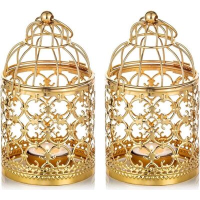 MOXIE 2 Pièces Petite Lanterne Cage Oiseaux Suspendue Photophore Métal, Lanternes Dorées Pour Bougies Centres Table Vintage Mariage Fête Porte-lumière Chauffe-plat Décorations Bougeoirs Noël - Publicité MOXIE 2 Pièces Petite Lanterne Cage Oiseaux Suspendue Photophore Métal, Lanternes Dorées Pour Bougies Centres Table Vintage Mariage Fête Porte-lumière Chauffe-plat Décorations Bougeoirs Noël - Publicité