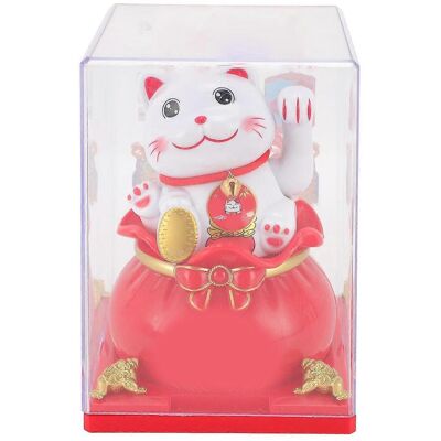 FLAMMKRAFT Figurine De Chat Porte-bonheur À Énergie Solaire Avec Capteur De Lumière Et Bras Agité. Statue De Chat Porte-bonheur Pour Attirer La Richesse Et La Prospérité. Publicité FLAMMKRAFT Figurine De Chat Porte-bonheur À Énergie Solaire Avec Capteur De Lumière Et Bras Agité. Statue De Chat Porte-bonheur Pour Attirer La Richesse Et La Prospérité. Publicité