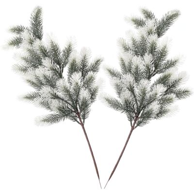 PELTOR Jeffergarden Deux Branches Artificielles D'Aiguilles De Pin Vertes, De 59 Cm De Long, Petites Branches, Idéales Pour La Décoration De Couronnes De Noël. Publicité PELTOR Jeffergarden Deux Branches Artificielles D'Aiguilles De Pin Vertes, De 59 Cm De Long, Petites Branches, Idéales Pour La Décoration De Couronnes De Noël. Publicité