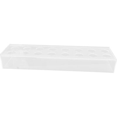 MCKENSA Vase Rectangulaire Élégant En Acrylique Transparent, Idéal Comme Centre De Table Pour Fleurs, Décoration Intérieure, Mariage Ou Fête, 16 Trous - Publicité MCKENSA Vase Rectangulaire Élégant En Acrylique Transparent, Idéal Comme Centre De Table Pour Fleurs, Décoration Intérieure, Mariage Ou Fête, 16 Trous - Publicité