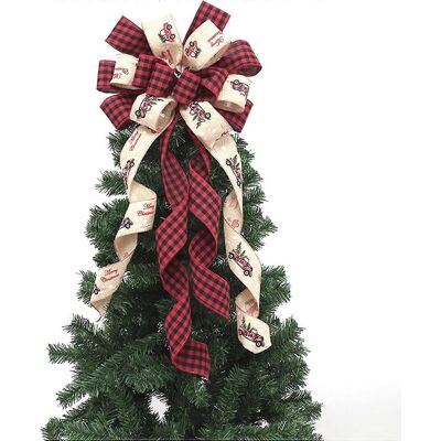 LEDE Nœud Décoratif À Suspendre Au Sapin De Noël - Rouge Foncé - Polyester - Pour Les Fêtes Et Les Mariages - Publicité LEDE Nœud Décoratif À Suspendre Au Sapin De Noël - Rouge Foncé - Polyester - Pour Les Fêtes Et Les Mariages - Publicité