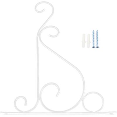 ABYSSE Crochet De Fleur De Support De Suspension De Suspension De Plante De Fer Pour La Décoration De Jardin À La Maison 25 21cm(blanc) - Publicité ABYSSE Crochet De Fleur De Support De Suspension De Suspension De Plante De Fer Pour La Décoration De Jardin À La Maison 25 21cm(blanc) - Publicité