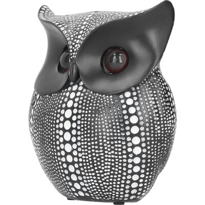 MCKENSA Statue De Hibou En Résine, Sculpture Animale Innovante, Ornement Décoratif Pour Bureau, Bs1028, Noir À Pois Blancs - Publicité MCKENSA Statue De Hibou En Résine, Sculpture Animale Innovante, Ornement Décoratif Pour Bureau, Bs1028, Noir À Pois Blancs - Publicité