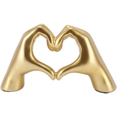 FLAMMKRAFT Sculpture De Mains En Forme De Cœur En Résine, Décoration Esthétique, Statuette Moderne En Forme De Cœur Pour C - Publicité FLAMMKRAFT Sculpture De Mains En Forme De Cœur En Résine, Décoration Esthétique, Statuette Moderne En Forme De Cœur Pour C - Publicité