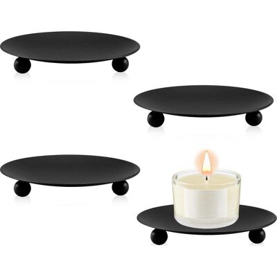 Vision 4 Bougeoirs Vintage En Métal Pour Bougies Piliers, Décoration Intérieure (noir) - Publicité Vision 4 Bougeoirs Vintage En Métal Pour Bougies Piliers, Décoration Intérieure (noir) - Publicité