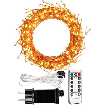 BALTERLEY Guirlande Lumineuse Pétard 10m, 300 Led Blanc Chaud, Alimentation Secteur, Fil De Cuivre Flexible, Télécommande, Décoration Intérieure Et Extérieure Pour Noël, Jardin, Chambre, Fêtes - Publicité BALTERLEY Guirlande Lumineuse Pétard 10m, 300 Led Blanc Chaud, Alimentation Secteur, Fil De Cuivre Flexible, Télécommande, Décoration Intérieure Et Extérieure Pour Noël, Jardin, Chambre, Fêtes - Publicité