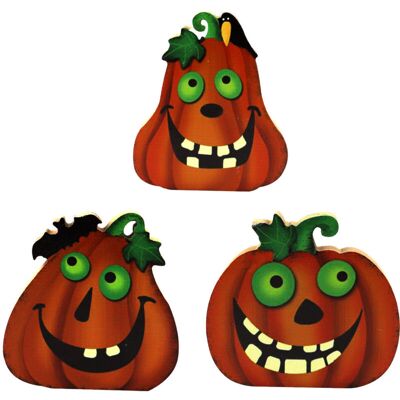 BRINSEA Décoration D'Halloween En Bois - Citrouilles Effrayantes - Publicité BRINSEA Décoration D'Halloween En Bois - Citrouilles Effrayantes - Publicité