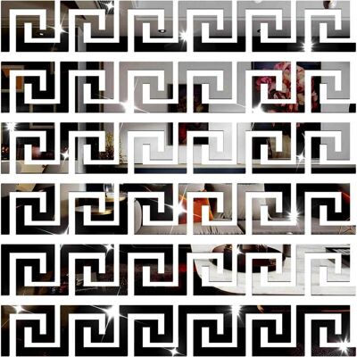 OEM 30 Pièces Géométrique Grecque Clé Miroir Diy Stickers Muraux, Acrylique Miroir Carreaux Autocollants Muraux Autocollants Pour Salon, Chambre Décoration (noir) - Publicité OEM 30 Pièces Géométrique Grecque Clé Miroir Diy Stickers Muraux, Acrylique Miroir Carreaux Autocollants Muraux Autocollants Pour Salon, Chambre Décoration (noir) - Publicité