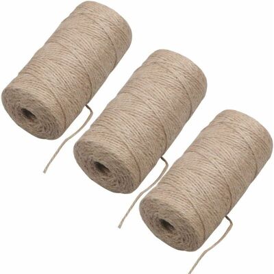 SANS MARQUE Corde De Chanvre Ficelle De Jute Corde De Jute Naturel Pour Fleuriste, Emballage Cadeau, Jardin Et Jour De Thanksgiving, Décoration De Noël 50m 3 Rouleaux - Publicité SANS MARQUE Corde De Chanvre Ficelle De Jute Corde De Jute Naturel Pour Fleuriste, Emballage Cadeau, Jardin Et Jour De Thanksgiving, Décoration De Noël 50m 3 Rouleaux - Publicité