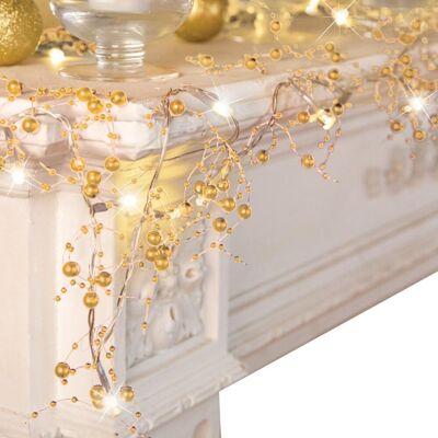 ALVIOR Guirlande Lumineuse De Noël - Baies Acryliques - Fil De Cuivre Souple - Fonctionne Sur Piles Aa - 305 Cm - Rouge - Publicité ALVIOR Guirlande Lumineuse De Noël - Baies Acryliques - Fil De Cuivre Souple - Fonctionne Sur Piles Aa - 305 Cm - Rouge - Publicité
