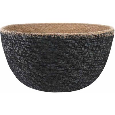 Vidaxl Plant Pot With Handles Black Ø 22 X 20 Cm 100% Seagrass - Publicité Vidaxl Plant Pot With Handles Black Ø 22 X 20 Cm 100% Seagrass - Publicité