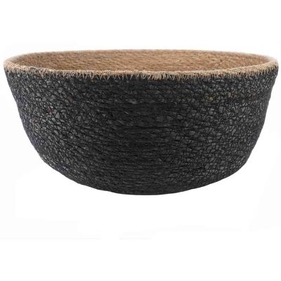 Vidaxl Plant Pot With Handles Black Ø 45 X 36 Cm 100% Seagrass - Publicité Vidaxl Plant Pot With Handles Black Ø 45 X 36 Cm 100% Seagrass - Publicité