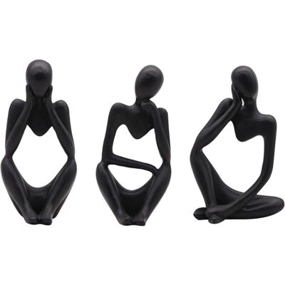 MOXIE La Statue Du Penseur, 3 Pièces Sculpture Abstraite Résine Mini Penseur Sculpture Ornements Ensemble À La Main Abstraite Penseur Sculpture Moderne Fine Art Figure Pour Bureau À Domicile Décoration - Publicité MOXIE La Statue Du Penseur, 3 Pièces Sculpture Abstraite Résine Mini Penseur Sculpture Ornements Ensemble À La Main Abstraite Penseur Sculpture Moderne Fine Art Figure Pour Bureau À Domicile Décoration - Publicité