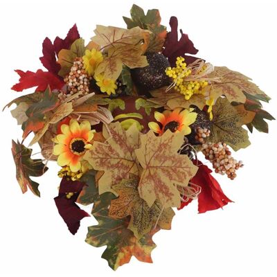 MOXIE Sjlerst Couronne Avec Baies De Citrouilles Feuille D'Érable, Parfaite Décoration D'Automne Halloween Thanksgiving(35cm) - Publicité MOXIE Sjlerst Couronne Avec Baies De Citrouilles Feuille D'Érable, Parfaite Décoration D'Automne Halloween Thanksgiving(35cm) - Publicité
