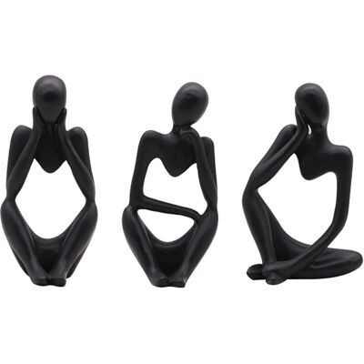 MOXIE La Statue Du Penseur, 3 Pièces Sculpture Abstraite Résine Mini Penseur Sculpture Ornements Ensemble À La Main Abstraite Penseur Sculpture Moderne Fine Art Figure Pour Bureau À Domicile Décoration - Publicité MOXIE La Statue Du Penseur, 3 Pièces Sculpture Abstraite Résine Mini Penseur Sculpture Ornements Ensemble À La Main Abstraite Penseur Sculpture Moderne Fine Art Figure Pour Bureau À Domicile Décoration - Publicité