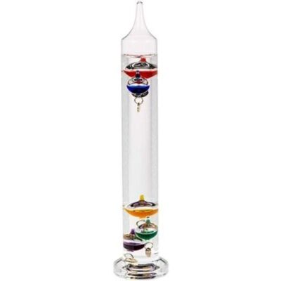 OEM Objet De Décoration/thermomètre De Galilée En Verre/dimensions : 28 X 5,5 Cm - Publicité OEM Objet De Décoration/thermomètre De Galilée En Verre/dimensions : 28 X 5,5 Cm - Publicité