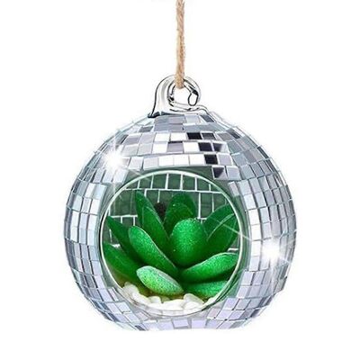 RDTD Porte-bougies Rond En Miroir Avec Photophore, Pot Suspendu, Support Pour Plantes - Publicité RDTD Porte-bougies Rond En Miroir Avec Photophore, Pot Suspendu, Support Pour Plantes - Publicité