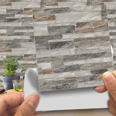 ETNZEBC Stickers Carrelage Décoratifs 20 Pièces – Imitation Cuir Style Brique 3d – Imperméables Et Auto-adhésifs – Pour Salle De Bains Et Cuisine - La019 - Publicité ETNZEBC Stickers Carrelage Décoratifs 20 Pièces – Imitation Cuir Style Brique 3d – Imperméables Et Auto-adhésifs – Pour Salle De Bains Et Cuisine - La019 - Publicité