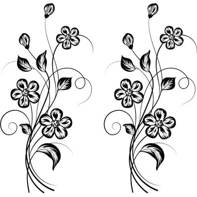 Vision Sticker Mural Motif Vigne De Fleurs Noires (2 Pièces) - Stickers Muraux Décoratifs Fleurs Noires - Décoration Murale Pour Chambre Ou Salon - Publicité Vision Sticker Mural Motif Vigne De Fleurs Noires (2 Pièces) - Stickers Muraux Décoratifs Fleurs Noires - Décoration Murale Pour Chambre Ou Salon - Publicité