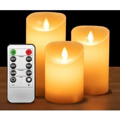 OEM Bougies Led, Bougies Led À Flamme Vacillante Réaliste, Lot De 3 (10 Cm, 12,5 Cm, 15 Cm), Décoration Esthétique Pour La Chambre - Publicité OEM Bougies Led, Bougies Led À Flamme Vacillante Réaliste, Lot De 3 (10 Cm, 12,5 Cm, 15 Cm), Décoration Esthétique Pour La Chambre - Publicité
