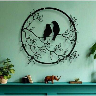 BRAST Décoration Murale En Métal, Statue De Logo D'Oiseau, Décoration Murale, Silhouette D'Oiseau, Sculpture Murale Ronde Adaptée À La Décoration Murale, Salon, Chambre À Coucher - Publicité BRAST Décoration Murale En Métal, Statue De Logo D'Oiseau, Décoration Murale, Silhouette D'Oiseau, Sculpture Murale Ronde Adaptée À La Décoration Murale, Salon, Chambre À Coucher - Publicité