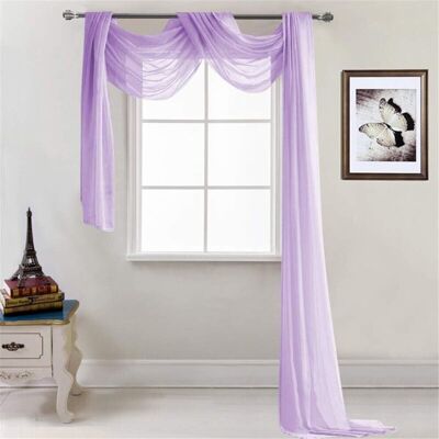 BRINSEA - Rideau Transversal Transparent - Décoration À La Main - En Voile Transparent - Décoration Unie - Rideau Décoratif Pour Chambre À Coucher, Salon, Mariage - 52 X 216 Cm Lilas-ensoleillé - Publicité BRINSEA - Rideau Transversal Transparent - Décoration À La Main - En Voile Transparent - Décoration Unie - Rideau Décoratif Pour Chambre À Coucher, Salon, Mariage - 52 X 216 Cm Lilas-ensoleillé - Publicité