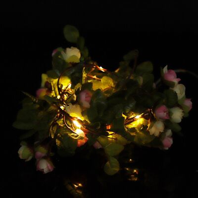 ROSVOLA Guirlande Fleur Led 2.5m – Piles – Décoration Noël / Mariage / Fête – Maison - Publicité ROSVOLA Guirlande Fleur Led 2.5m – Piles – Décoration Noël / Mariage / Fête – Maison - Publicité