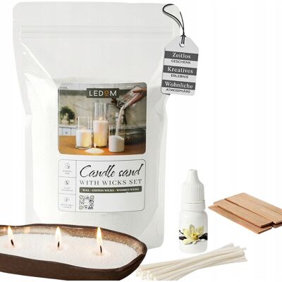 OEM Bougies En Vrac 1 Kg - Mèches En Coton Et En Bois, Parfum Vanille - Publicité OEM Bougies En Vrac 1 Kg - Mèches En Coton Et En Bois, Parfum Vanille - Publicité