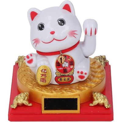 FLAMMKRAFT Figurine De Chat Porte-bonheur À Économie D'Énergie, Mignonne, Alimentée À L'Énergie Solaire, Avec Bras Agitant, Pour Caisse Enregistreuse. Publicité FLAMMKRAFT Figurine De Chat Porte-bonheur À Économie D'Énergie, Mignonne, Alimentée À L'Énergie Solaire, Avec Bras Agitant, Pour Caisse Enregistreuse. Publicité