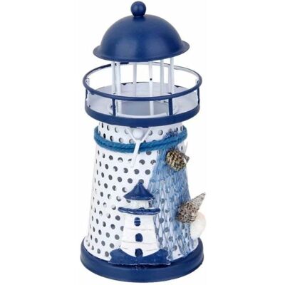 BRINSEA 13.5cm Phare Peint À La Main Modèle De Fer Bougeoir Décoration Thème De Plage - Phare - Publicité BRINSEA 13.5cm Phare Peint À La Main Modèle De Fer Bougeoir Décoration Thème De Plage - Phare - Publicité