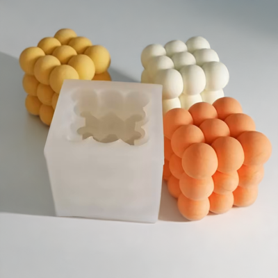 OEM Moule À Bougie En Silicone - Cube À Bulles - Publicité OEM Moule À Bougie En Silicone - Cube À Bulles - Publicité