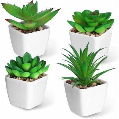 SANS MARQUE Lot De 4 Mini Plantes Succulentes Artificielles En Pots, Mini Faux Plantes Succulentes, Petite Plante Succulentes En Plastique Avec Pot Pour Bureau Salon Décoration De La Maison - Publicité SANS MARQUE Lot De 4 Mini Plantes Succulentes Artificielles En Pots, Mini Faux Plantes Succulentes, Petite Plante Succulentes En Plastique Avec Pot Pour Bureau Salon Décoration De La Maison - Publicité
