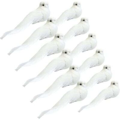 OEM 12 Pièces Ornement Cardinal (colombes Blanches, 5,1 Pouces)avec Clip Sur Plume Oiseau Colombe Artificiel Ornement D'Arbre De Noël Artisanat De Faux Cardinal Brillant Pour Décor - Publicité OEM 12 Pièces Ornement Cardinal (colombes Blanches, 5,1 Pouces)avec Clip Sur Plume Oiseau Colombe Artificiel Ornement D'Arbre De Noël Artisanat De Faux Cardinal Brillant Pour Décor - Publicité
