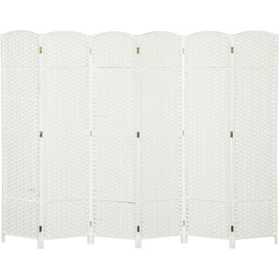 OEM Paravent Pliable 6 Panneaux Blanc Pour Séparation D’espace, Protection De La Vie Privée Idéal Pour Salon, Chambre À Coucher Et Bureau À Domicile - Publicité OEM Paravent Pliable 6 Panneaux Blanc Pour Séparation D’espace, Protection De La Vie Privée Idéal Pour Salon, Chambre À Coucher Et Bureau À Domicile - Publicité