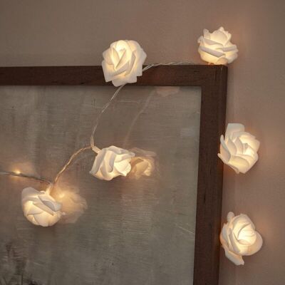 MOXIE Guirlande Lumineuse, 20 Imitations Roses, Guirlande Lumineuse Led Blanc Chaud, À Piles, Noël, Saint Valentin, Décoration Mariage - Publicité MOXIE Guirlande Lumineuse, 20 Imitations Roses, Guirlande Lumineuse Led Blanc Chaud, À Piles, Noël, Saint Valentin, Décoration Mariage - Publicité