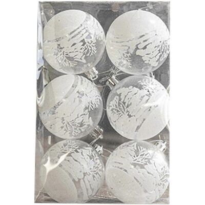 FLAMMKRAFT Ensemble De 6 Boules De Noël Décoratives, Motif Paysage Enneigé, Incassables, En Acrylique Transparent. Publicité FLAMMKRAFT Ensemble De 6 Boules De Noël Décoratives, Motif Paysage Enneigé, Incassables, En Acrylique Transparent. Publicité